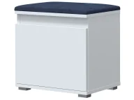 Szafki na buty - Minimalistyczna szafka na buty biały + granat H6-C19 - miniaturka - grafika 1