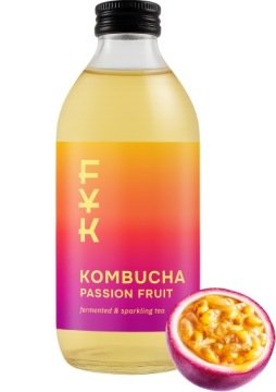 Kombucha Passion Fruit Bio fermentowana herbata Probiotyk napój 330ml Fyk