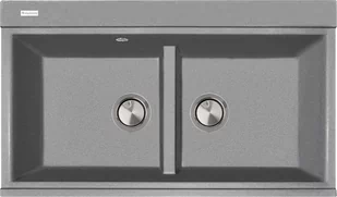Zlew PLADOS LUX 86.20 TITANIUM METAL (szary metalik 42) (LX862042) - Zlewozmywaki - miniaturka - grafika 1