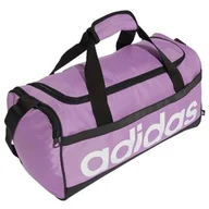 Torby sportowe - adidas Unisex's Essentials Linear torba sportowa, bardzo mała, uwielbiana fioletowa/biała, jeden rozmiar, Ulubiony fioletowy/biały, Rozmiar Uniwersalny - miniaturka - grafika 1