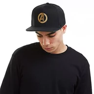 Czapki damskie - Marvel Męska czapka z daszkiem z logo Avengers, Czarny (czarny blk), Rozmiar uniwersalny - miniaturka - grafika 1