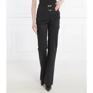 Spodnie damskie - Pinko Spodnie z paskiem | flare fit | high waist - miniaturka - grafika 1