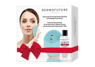 Zestawy kosmetyków damskich - DermoFuture TENEX Technology Szczoteczka soniczna do twarzy ze spieniaczem zielona + żel 1op. 123512 - miniaturka - grafika 1