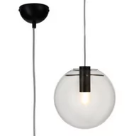 Lampy sufitowe - Skandynawska lampa wisząca Tonda ST-8722P-S black Step kula przezroczysta - miniaturka - grafika 1