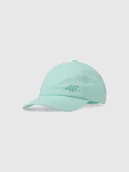 Czapki dla dzieci - 4F Czapka z daszkiem strapback dziecięca - turkusowa Uniwersalny - miniaturka - grafika 1