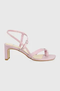 Sandały damskie - Vagabond sandały skórzane LUISA kolor różowy - grafika 1
