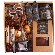 KOSZ PREZENTOWY ZESTAW PREZENT dla mężczyzny taty urodziny 18-99 kawa słodycze