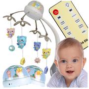 Karuzele dla niemowląt - Karuzela Do Łóżeczka Projektor Lampka Pilot Muzyka Pozytywna Na Akumulator - miniaturka - grafika 1