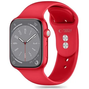 Pasek TECH-PROTECT Silicone do Apple Watch 6/7/8/9/10/SE/Ultra 1/2 (44/45/46/49mm) Czerwony - Akcesoria do smartwatchy - miniaturka - grafika 1