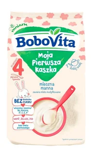 Bobovita Kaszka manna mleczno-ryżowa bez cukru 230g - Kaszki dla dzieci - miniaturka - grafika 1