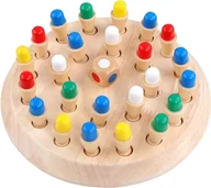 Zabawki interaktywne dla dzieci - GRA EDUKACYJNA UKŁADANKA PIONKI DREWNIANA DO NAUKI DLA DZIECI MONTESSORI - miniaturka - grafika 1