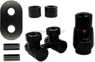 Zawory i kraniki - Varioterm Zawór odcinający kątowy Premium Exclusive All In One z głowicą termo - czarny mat CU - instalacja miedziana APREGS0224C/FK(Cu) - miniaturka - grafika 1