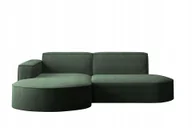Narożniki - Sofa w kształcie L Modena narożnik tkanina Poso ciemnozielony lewy - miniaturka - grafika 1