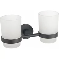 Kubki na szczoteczki do zębów - Kubek na szczoteczki MEXEN Tiber, podwójny, czarny - miniaturka - grafika 1