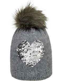 Döll Dzianinowa czapka w kolorze szarym - Czapki damskie - miniaturka - grafika 1