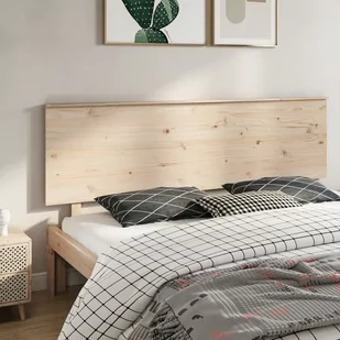 Lumarko Wezgłowie łóżka, 204x6x82,5 cm, lite drewno sosnowe - Inne meble do sypialni - miniaturka - grafika 1