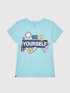 Koszulki dla chłopców - LEGO Wear T-Shirt 12010073 Niebieski Regular Fit Niebieski - grafika 1