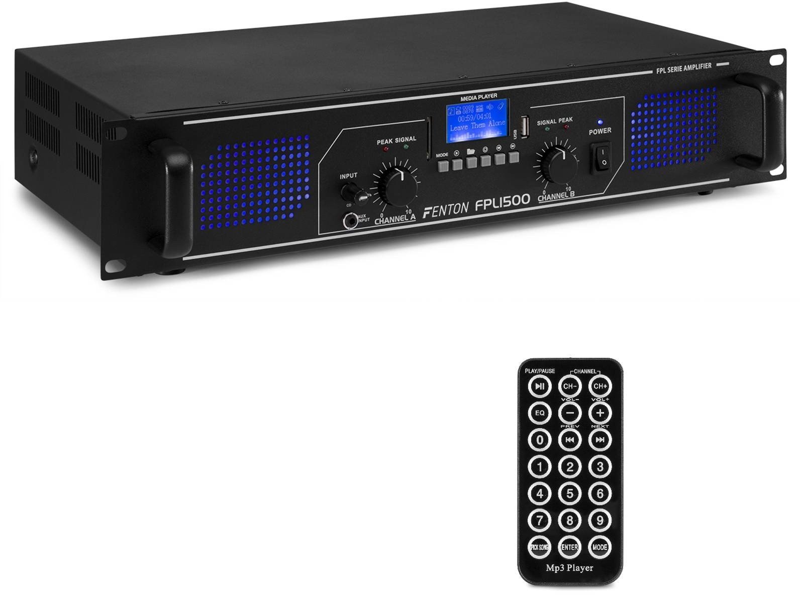 Fenton Wzmacniacz cyfrowy FPL1500 BT MP3 LED EQ one size