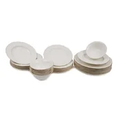 Serwisy obiadowe - 24-częściowy zestaw talerzy z porcelany Kutahya Francis - miniaturka - grafika 1