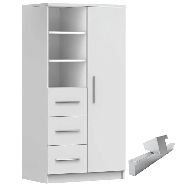 SYSTEM OMEGA 05 REGAŁ 80 BIAŁY/BIAŁY meble młodzieżowe dziecięce PRODUCENT