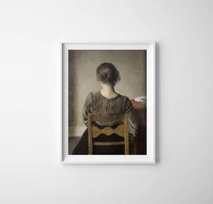 Plakat retro do salonu Wilhelm Hammershoi Rest - Plakaty - miniaturka - grafika 1