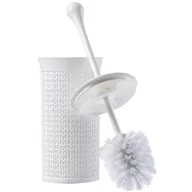 Akcesoria do wc - Szczotka do WC z pojemnikiem 40 cm, biała - miniaturka - grafika 1