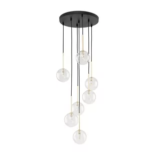 Lampa wisząca do salonu, przezroczyste klosze TK 5362 z serii NILOS - Lampy sufitowe - miniaturka - grafika 1