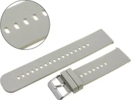 Akcesoria do smartwatchy - AlleTime Pasek uniwersalny 18 mm silikonowy szary, zapinka srebrna + teleskopy - miniaturka - grafika 1