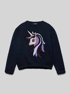 Bluzy dla dziewczynek - Bluza z mieszanki bawełny o kroju regular fit i interaktywnym designie - miniaturka - grafika 1