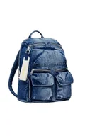 Torebki damskie - Desigual Women's Accessories Denim plecak średni, niebieski, jeden rozmiar - miniaturka - grafika 1