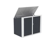 Altany ogrodowe - Osłona Kosza na śmieci POLLY,  Zabudowa kosza, śmietnika, Schowek, Wiata na kosze Antracyt - miniaturka - grafika 1