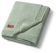 Koce i narzuty dla dzieci - Kocyk bawełniany z flanelowym podszyciem szałwiowy - koc - miniaturka - grafika 1