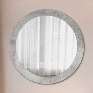 Lustro dekoracyjne okrągłe Szary beton - Lustra - miniaturka - grafika 1