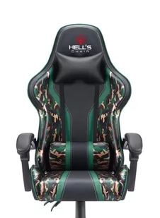 Fotel gamingowy Hell's Chair Battle Moro Wojskowy Czarny - Fotele gamingowe - miniaturka - grafika 1