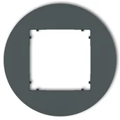 Klawisze i ramki - Ramka pojedyncza okrągła Karlik MINI - grafit mat - miniaturka - grafika 1