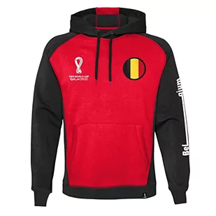 FIFA Męska bluza z kapturem Official World Cup 2022, męska, belgium, średnia, czerwona, czerwony, M - Bluzy męskie - miniaturka - grafika 1