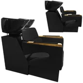 Myjki fryzjerskie - Myjnia myjka fryzjerska barberska Gaja do salonu fryzjerskiego barberskiego ruchoma ceramiczna misa armatura bateria słuchawka - miniaturka - grafika 1