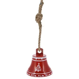 DEKORACYJNY DZWONEK NA LINIE JUTOWEJ 17X17CM CHOINKA - Dekoracje domu - miniaturka - grafika 1