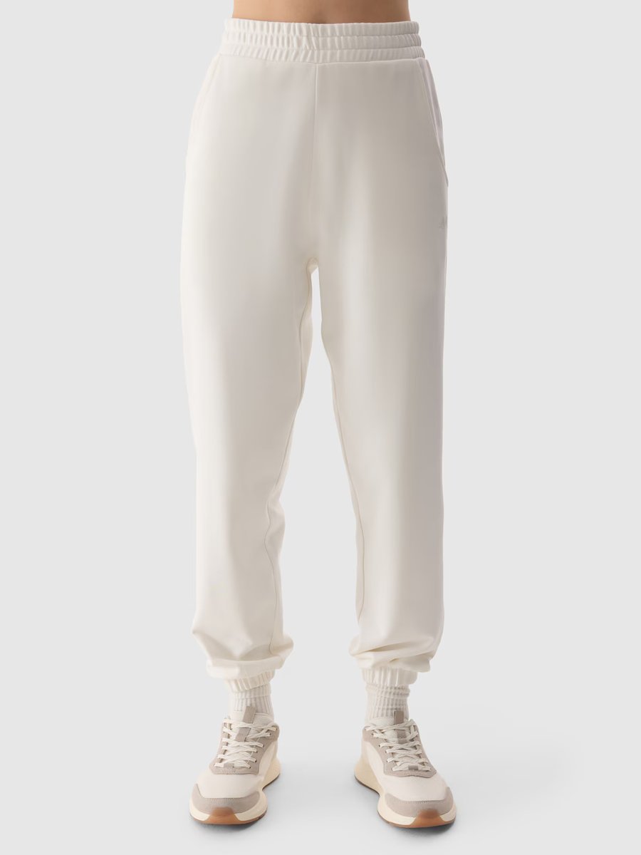 4F Spodnie dresowe joggery damskie 4FRSS24TTROF1054-11S Biały Roz. XXL