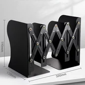 Inne - Regulowane metalowe książkowe separatory z przegrodą - Ciężkie, żelazne trzymacze książek na półkach, biurku, w domu i szkole, organizer książek, - miniaturka - grafika 1