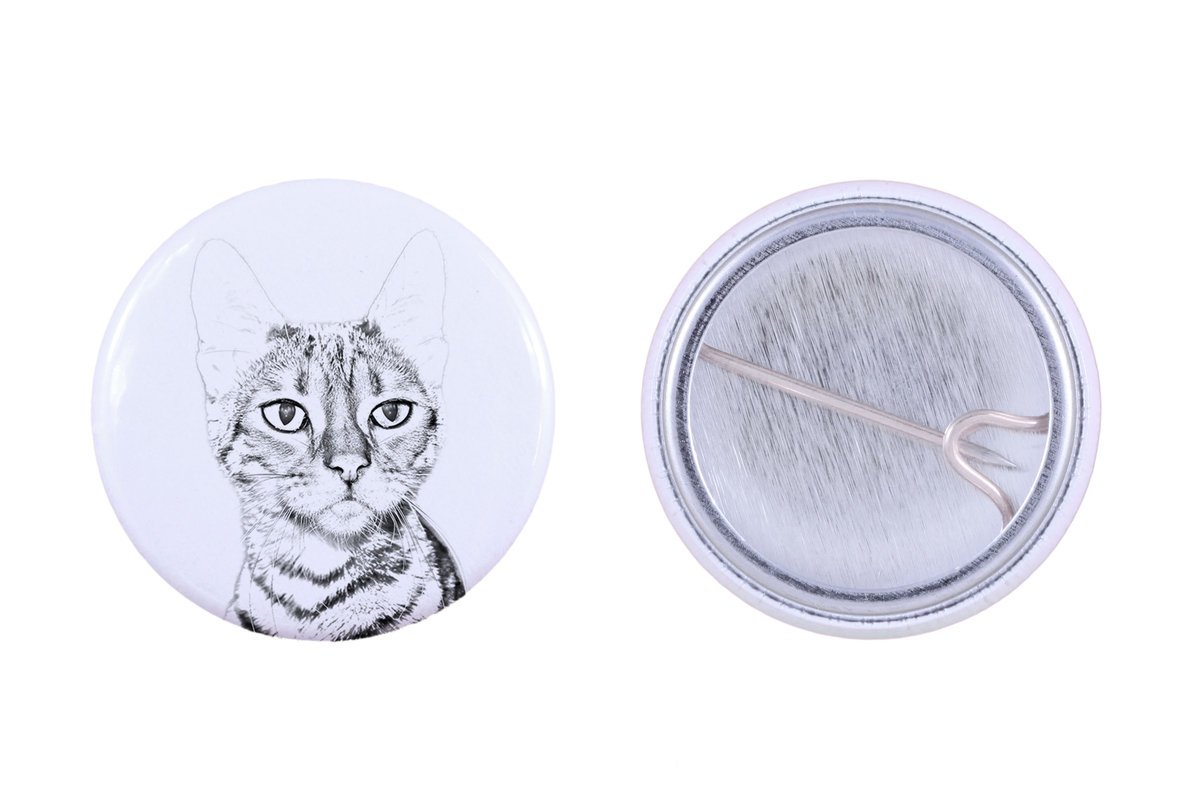 Kot toyger - ozdoba plecaka, personalizowana przypinka, idealny gadżet dla miłośników zwierząt marki Art-Dog