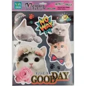 Zabawki kreatywne - Stnux Naklejki winylowe zwierzaki - Koty no way - miniaturka - grafika 1