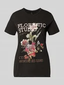 Koszulki i topy damskie - T-shirt o kroju regular fit z czystej bawełny model ‘LUCY’ - miniaturka - grafika 1