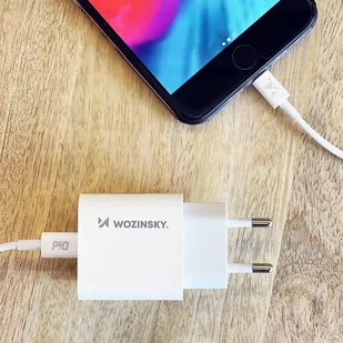 Wozinsky szybka ładowarka sieciowa EU USB Typ C Power Delivery 20W + kabel przewód USB Typ C / Lightning 1m biały - Kable USB - miniaturka - grafika 3
