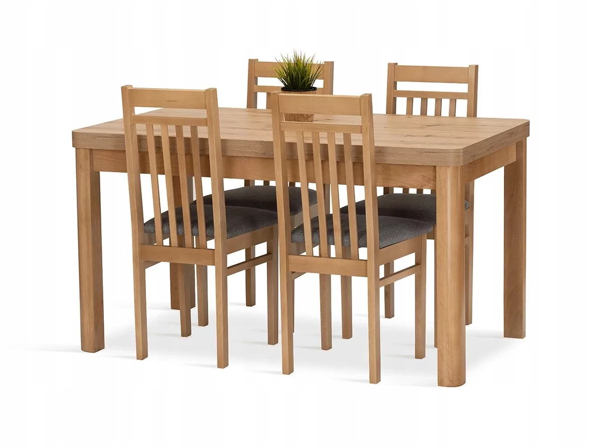 Komplet zestaw MARIA stół 140+40/80 4 krzesła
