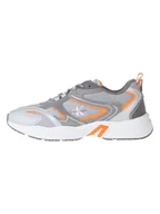 Trampki męskie - Calvin Klein Skórzane sneakersy w kolorze szaro-pomarańczowym - miniaturka - grafika 1