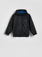 Kombinezony dla dzieci - Reserved - Wiatrówka z kapturem - czarny - miniaturka - grafika 1