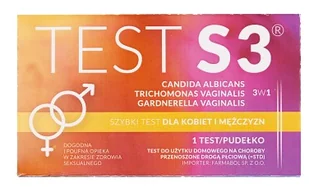 Test S3 Szybki test na choroby przenoszone drogą płciową, 1 sztuka /Farmabol/ - Testy ciążowe i diagnostyczne - miniaturka - grafika 1