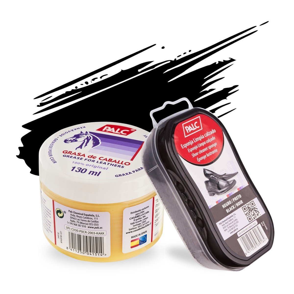 Tłuszcz z Woskiem do Butów i Czyścik Duży Czarny Palc Zestaw 2w1