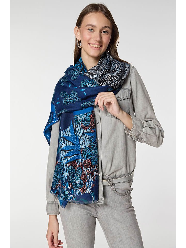 Lucky Bees Szal w kolorze granatowym - 180 x 85 cm